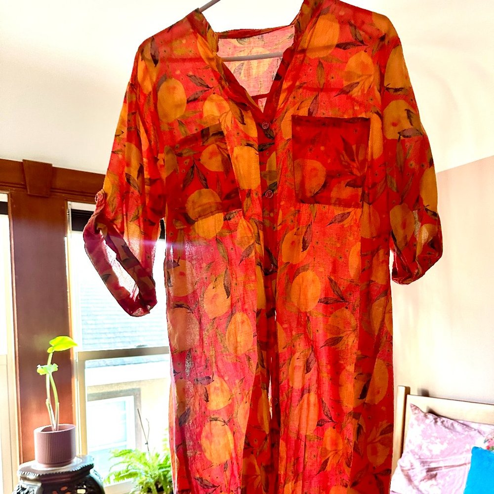 Peach Flowery Tunic from Marrakech